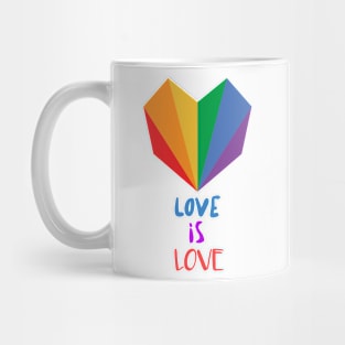 Love is Love - Rainbow Heart Mug